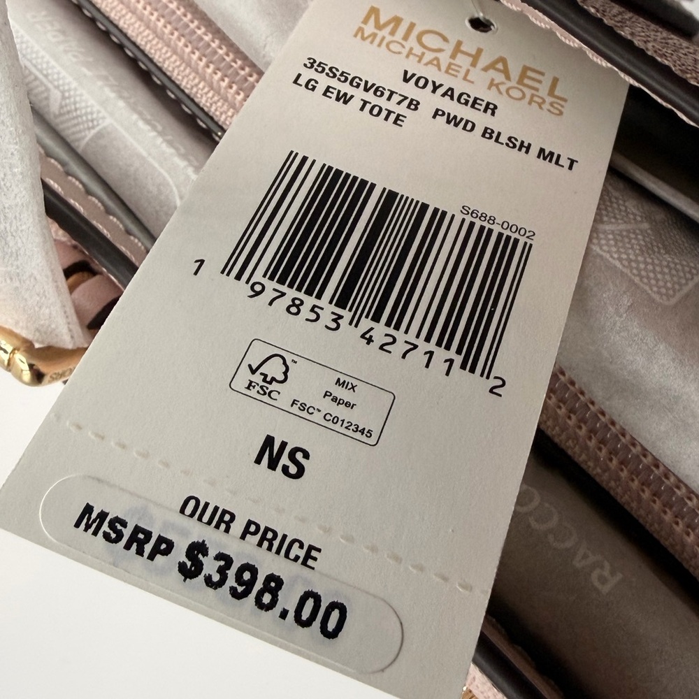 Michael Kors Voyager Blush Pink and Cream Tote Bag - Picture 4 of 4